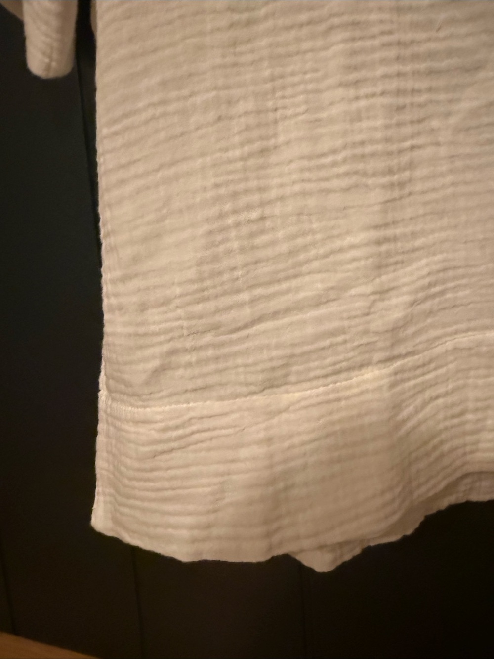 🌊 NEW Faherty Dune 100% Organic Cotton Gauze White V-Neck Popover - Picture 6 of 12